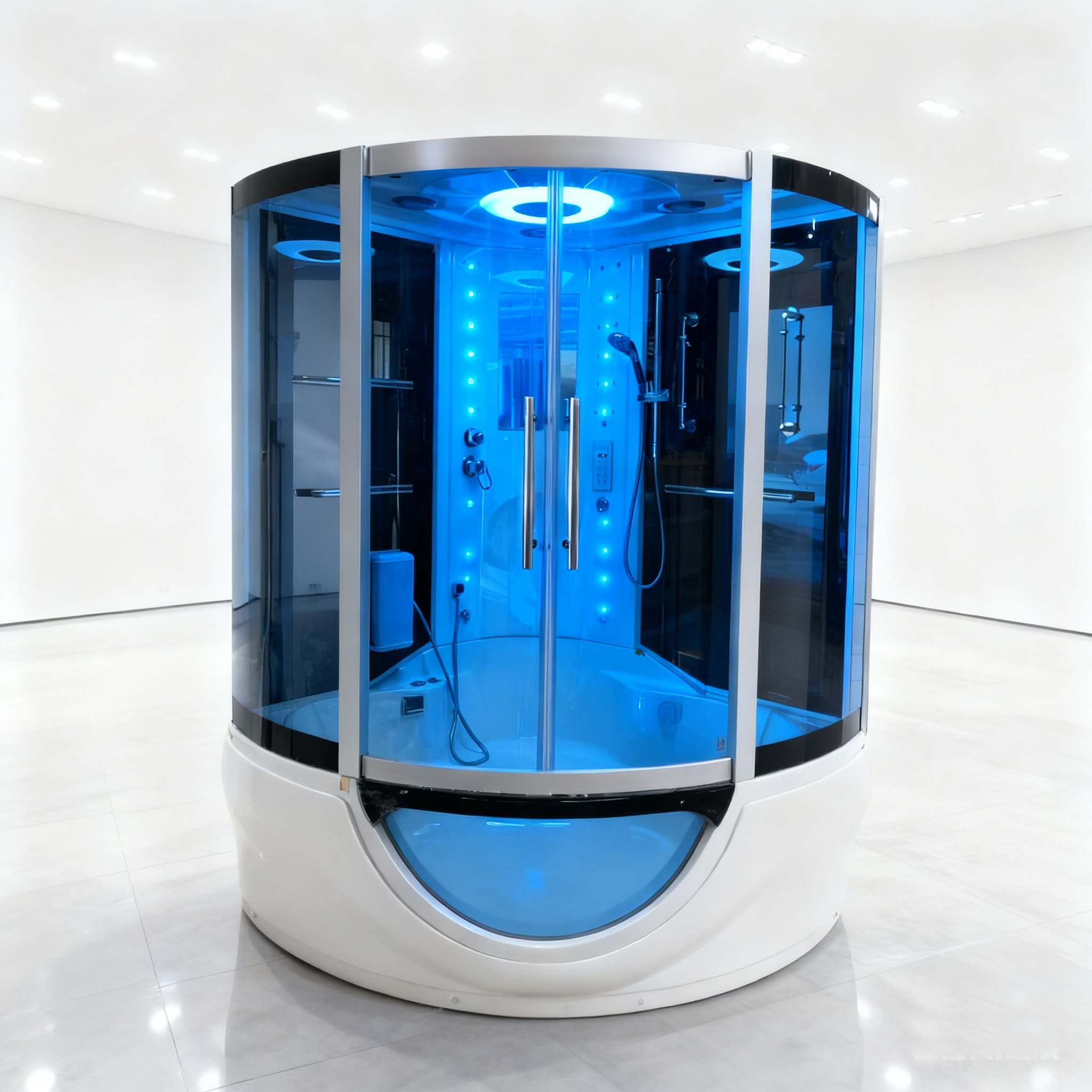 Steam shower with jacuzzi