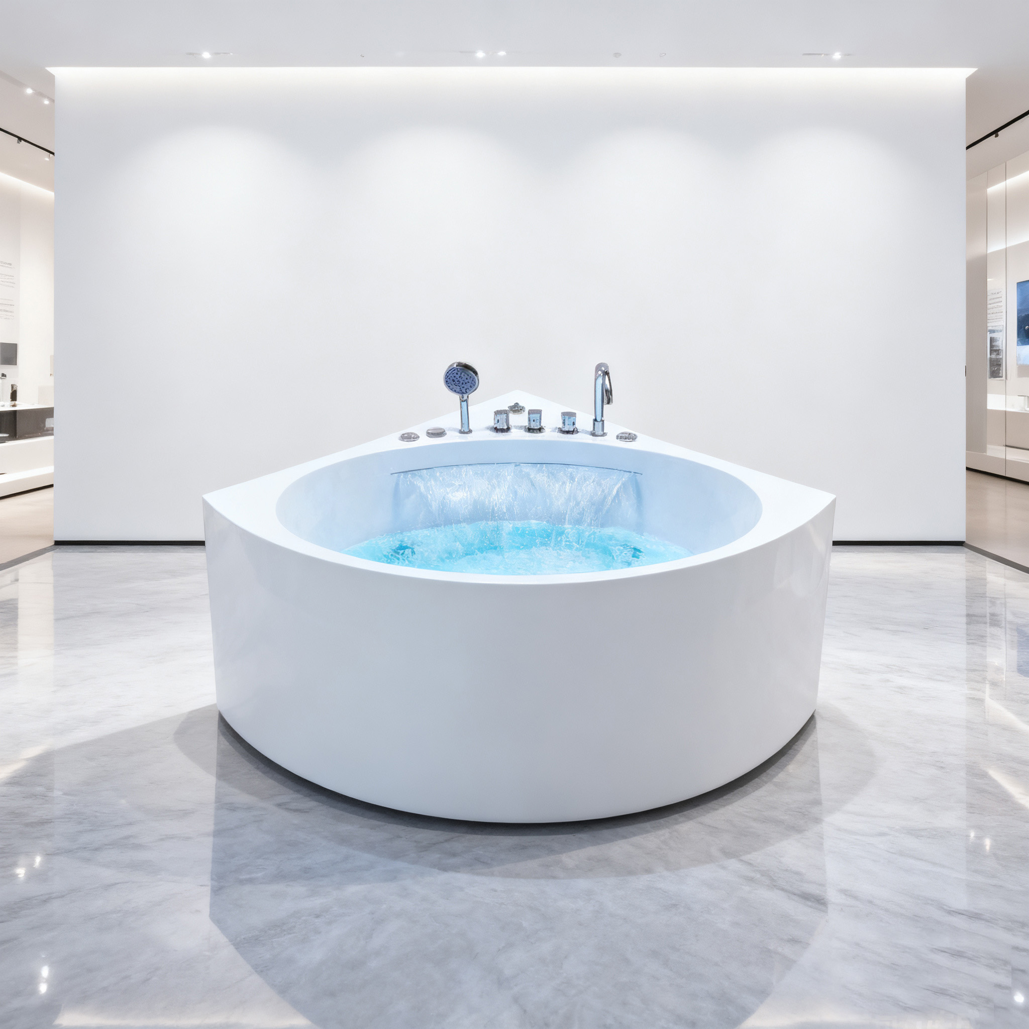 corner whirlpool bathtub 8035