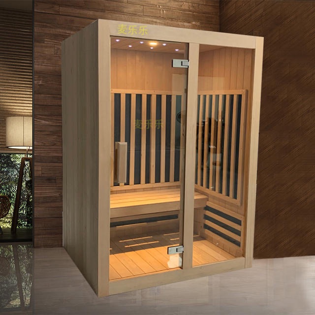 2 person infrared sauna hemlock wood