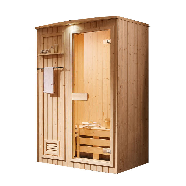 2 person traditional sauna spruce wood