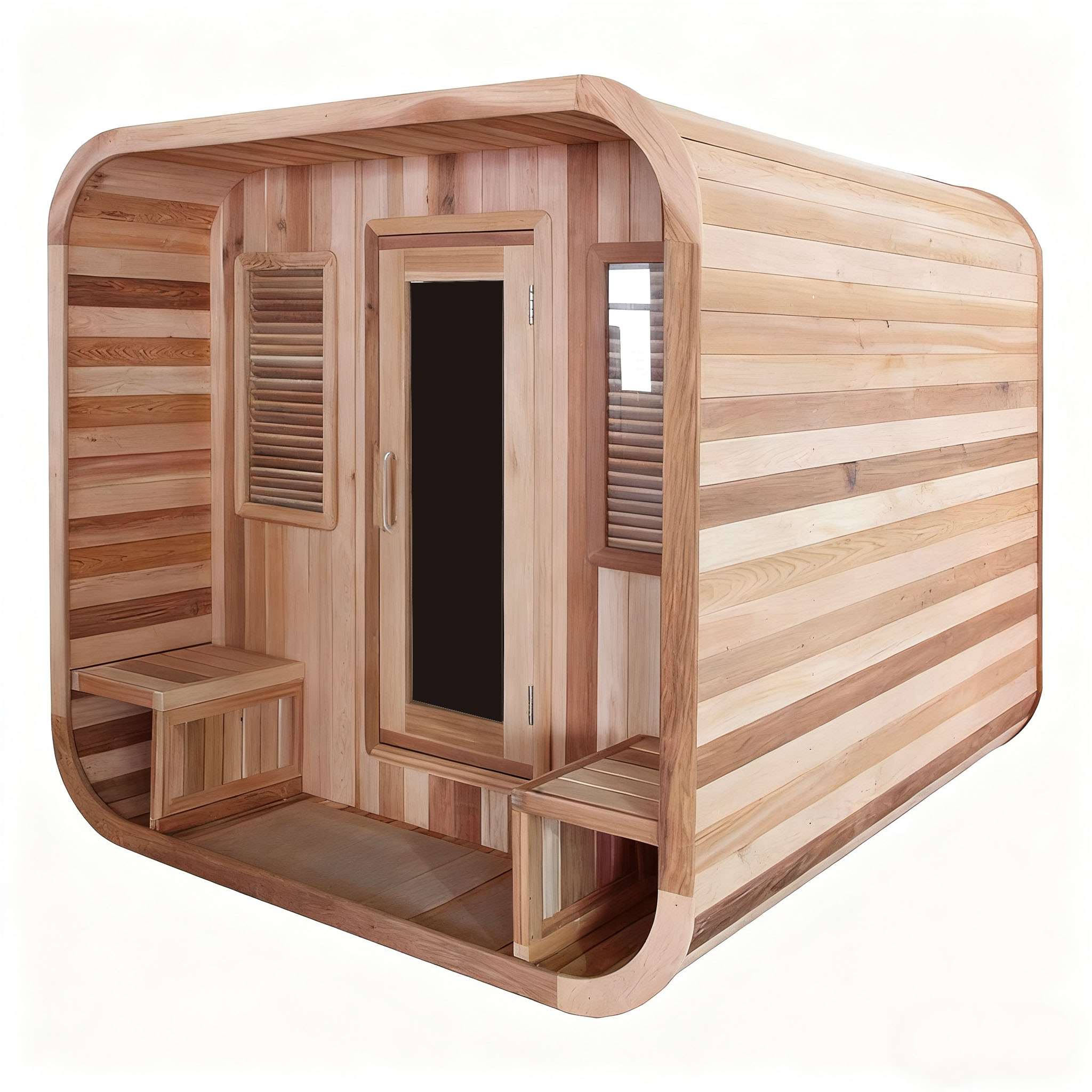 Outdoor sauna  square shape