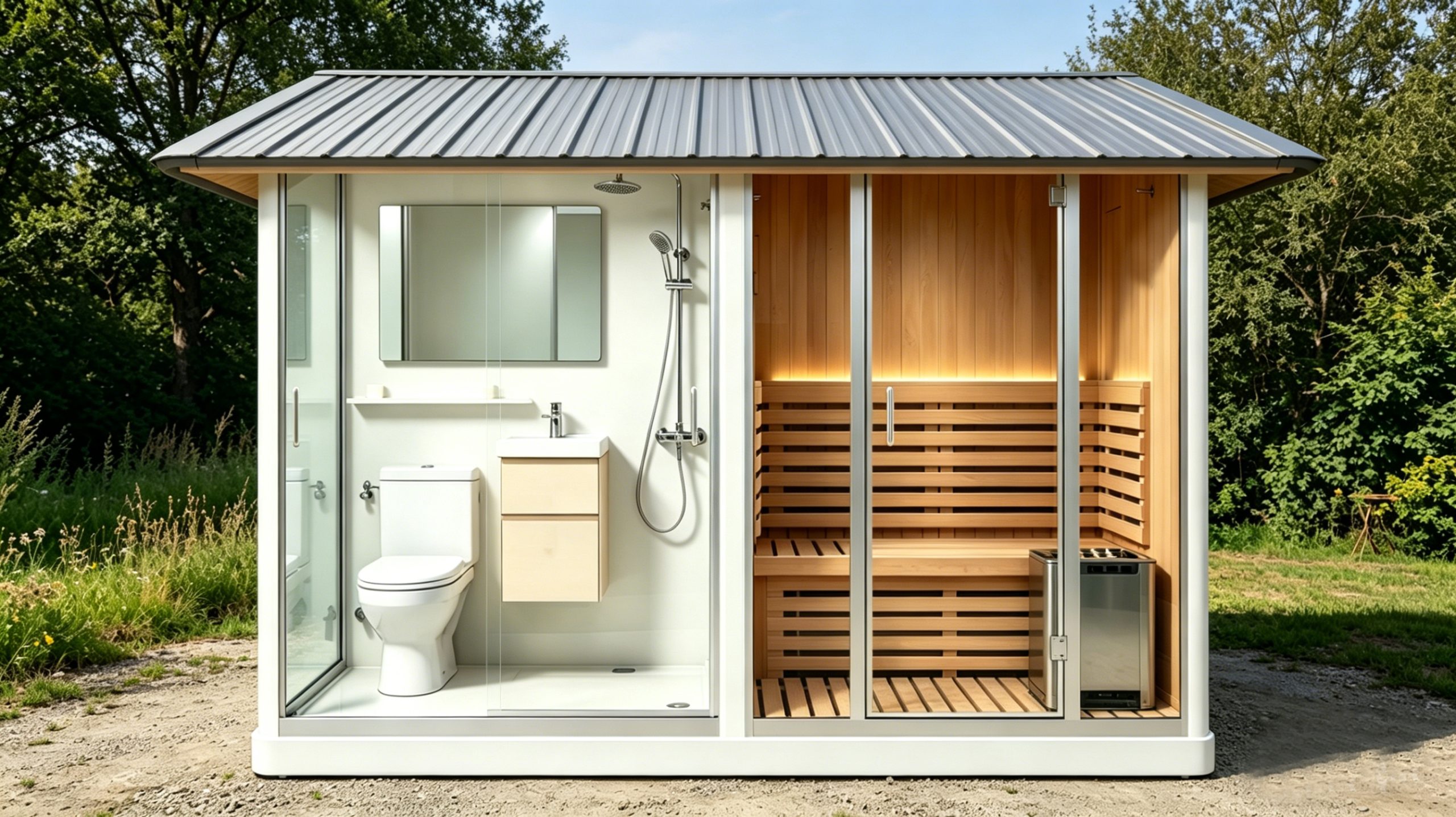 Sauna shower toilet sink one body  newly design