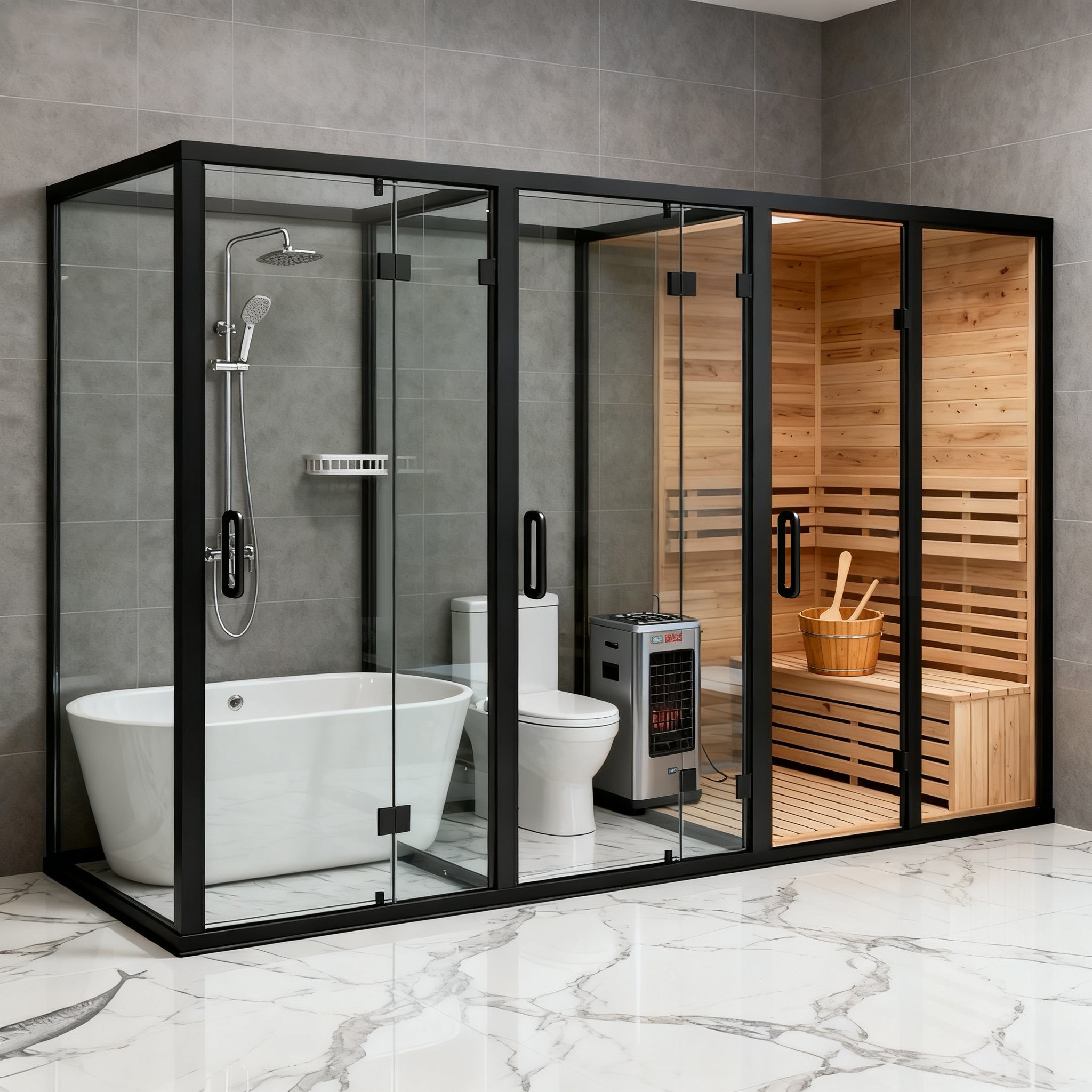 shower bathtub sauna