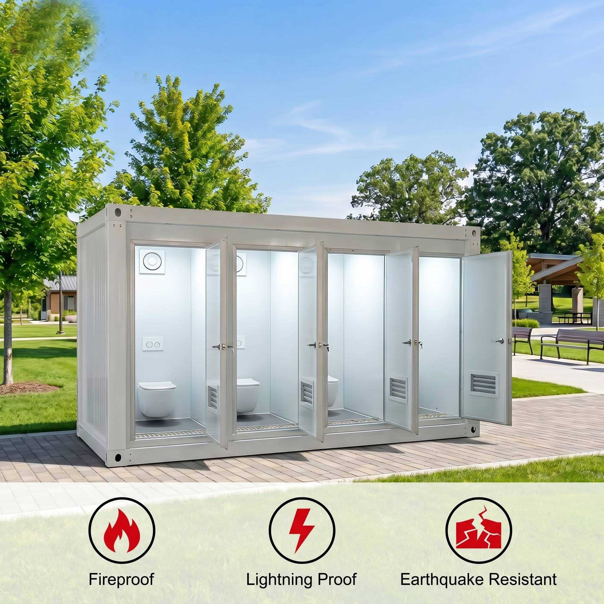 20ft 40ft Container Prefab Mobile  Toilet Shower Room