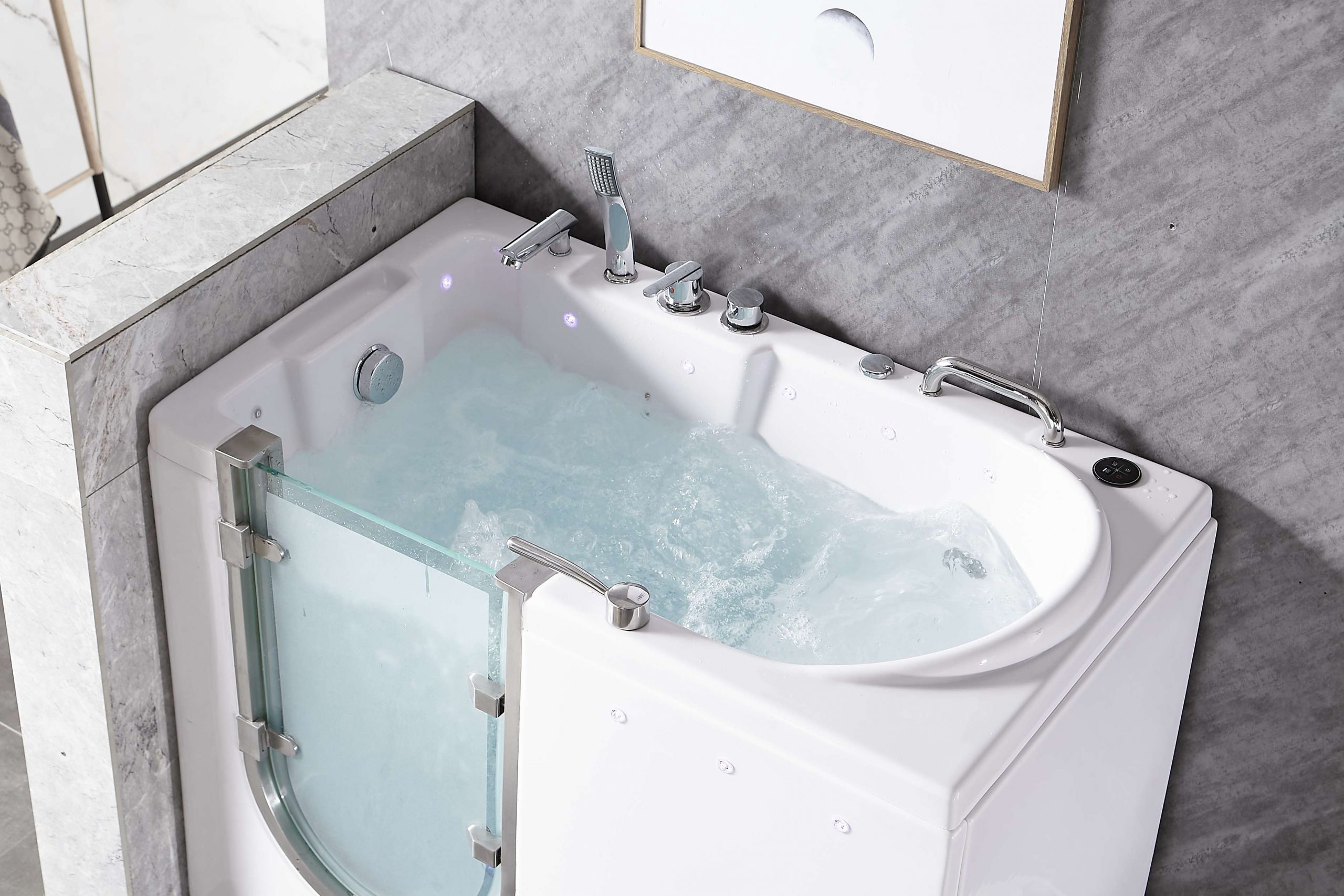 Walk in tub for seniors and handicapped