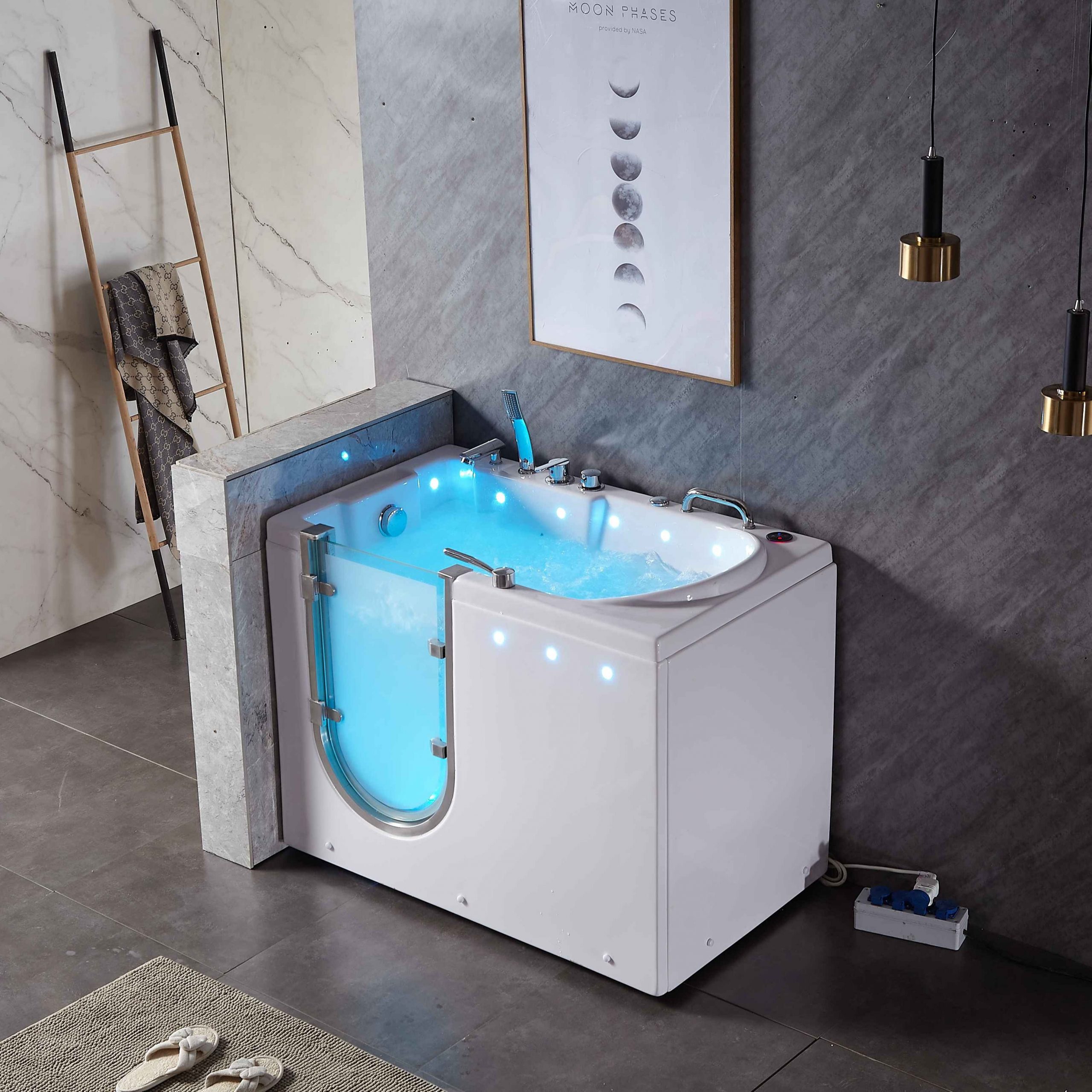 Walk in tub for seniors and handicapped