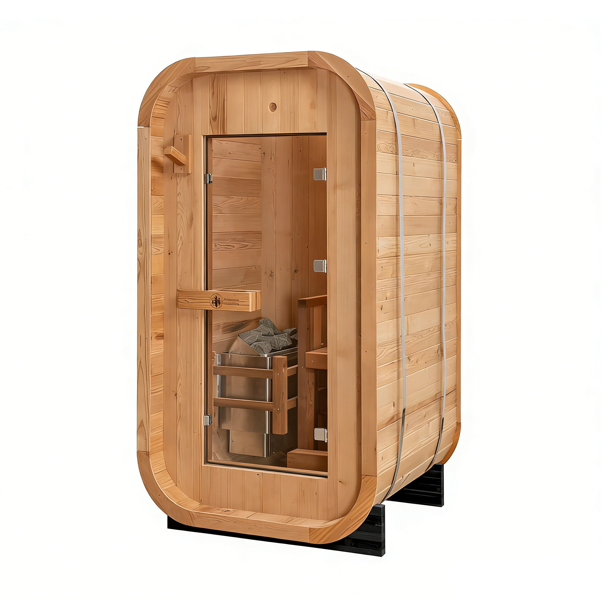Cube outdoor sauna for 1 person
