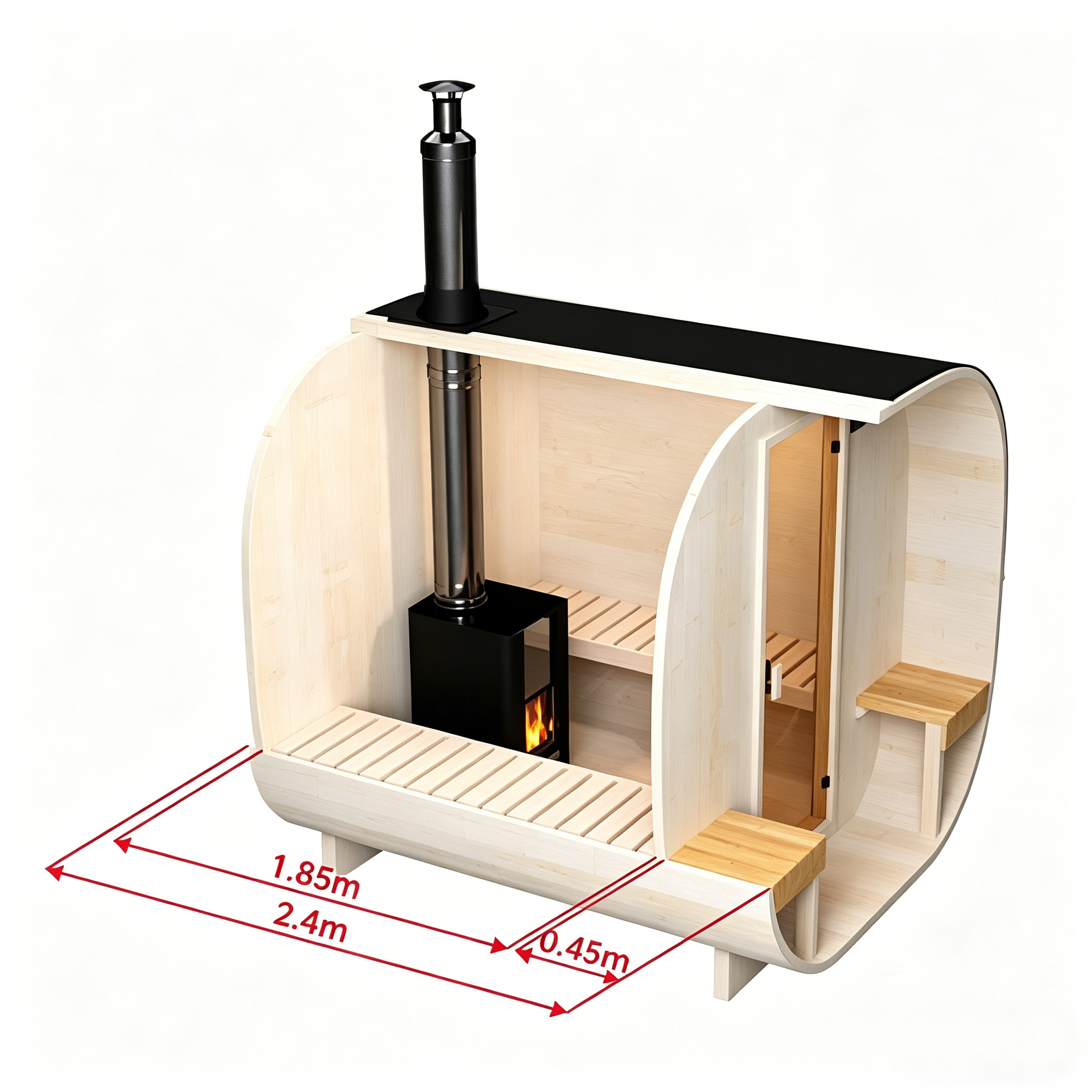 Cube sauna for ourdoor 4 person